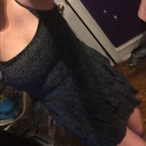 Black with white polka dots dress